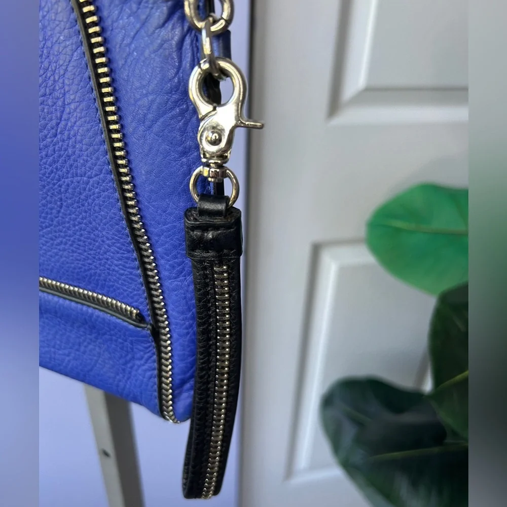 Botkier New York Royal Blue Pebbled Leather Crossbody Bag